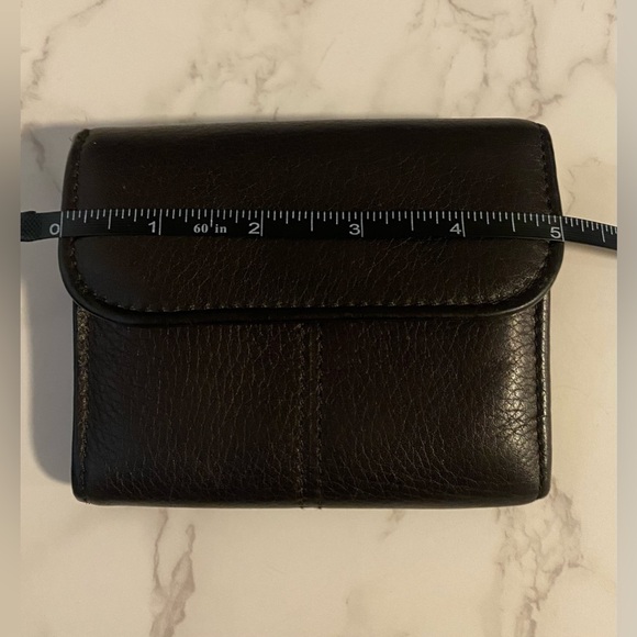 COACH VINTAGE SONOMA BROWN PEBBLE LEATHER COMPACT CLUTCH - Picture 8 of 10